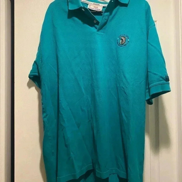VTG Slazenger 1995 U.S. Open Teal Polo 100th anniversary edition Size XL - Picture 7 of 8